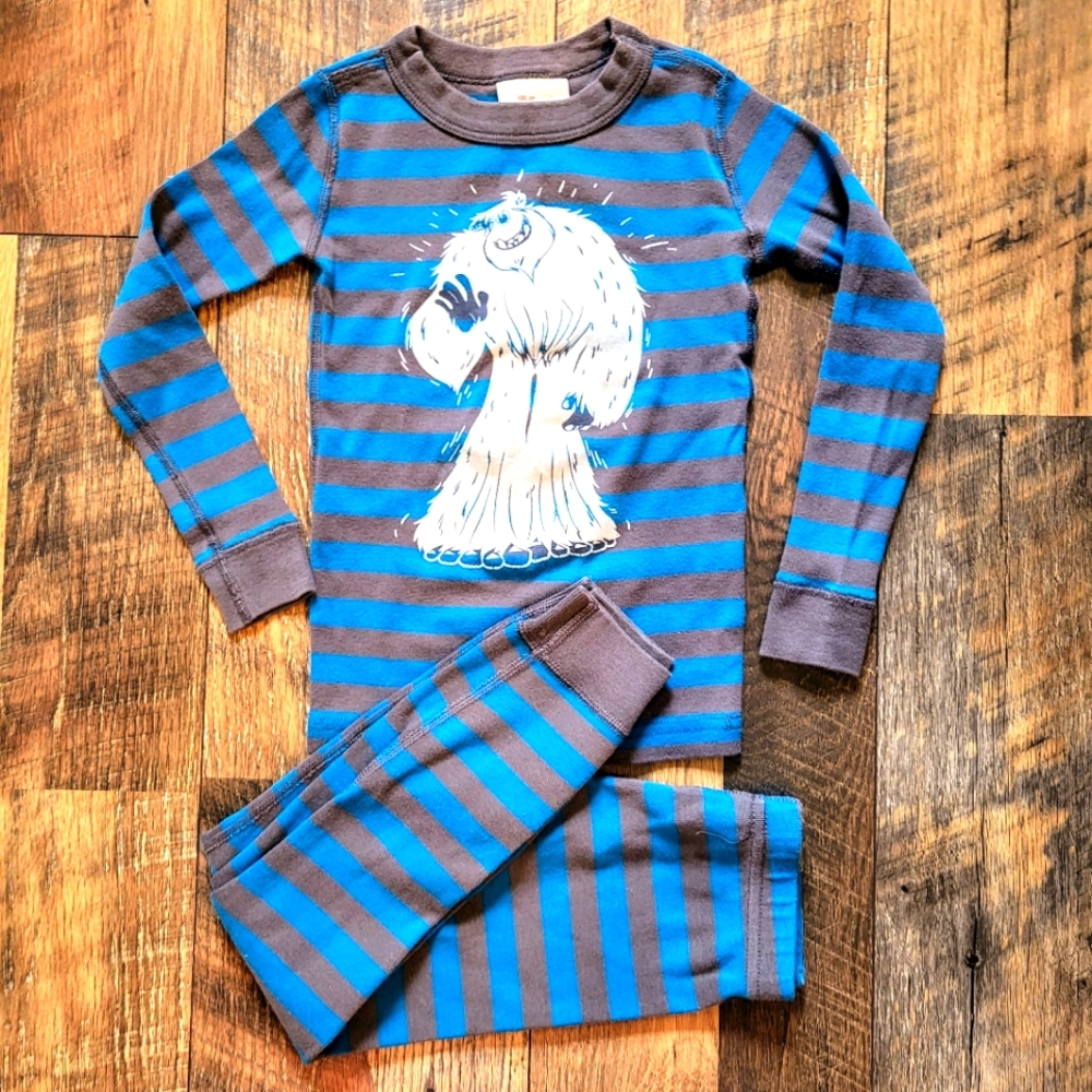 Hanna Andersson Size 100 / 4 Smallfoot Long John Organic Cotton Pajama Set